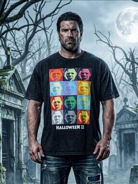 Halloween II Black Graphic Movie Tee